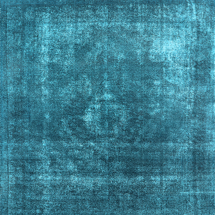 Square Machine Washable Oriental Light Blue Industrial Rug, wshurb2204lblu