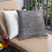 Front View of Mid-Century Modern Urban Square Gunmetal Gray Throw Pillow, 18 inch by 18 inch, pwurb2204