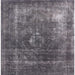 Square Machine Washable Industrial Modern Gunmetal Gray Rug, wshurb2204