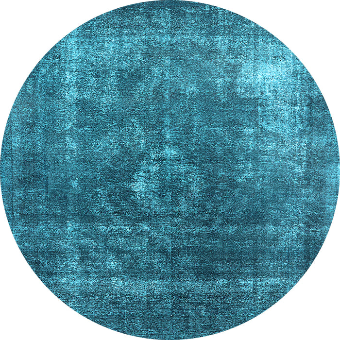 Round Oriental Light Blue Industrial Rug, urb2204lblu