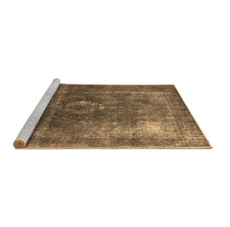 Sideview of Machine Washable Oriental Brown Industrial Rug, wshurb2204brn
