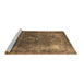 Sideview of Machine Washable Oriental Brown Industrial Rug, wshurb2204brn