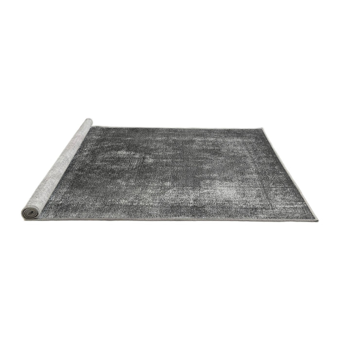 Sideview of Machine Washable Oriental Gray Industrial Rug, wshurb2204gry