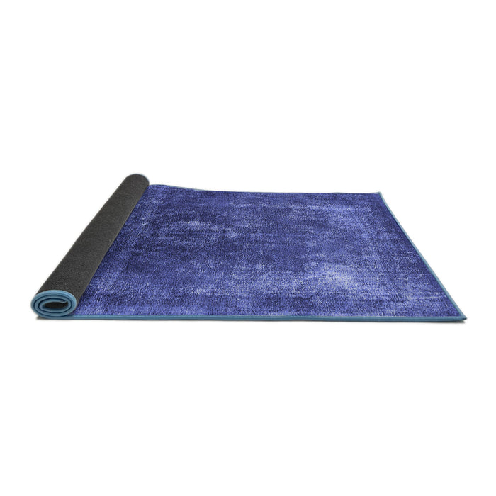 Sideview of Oriental Blue Industrial Rug, urb2204blu
