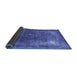 Sideview of Oriental Blue Industrial Rug, urb2204blu