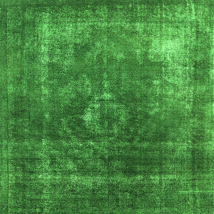 Square Machine Washable Oriental Green Industrial Area Rugs, wshurb2204grn