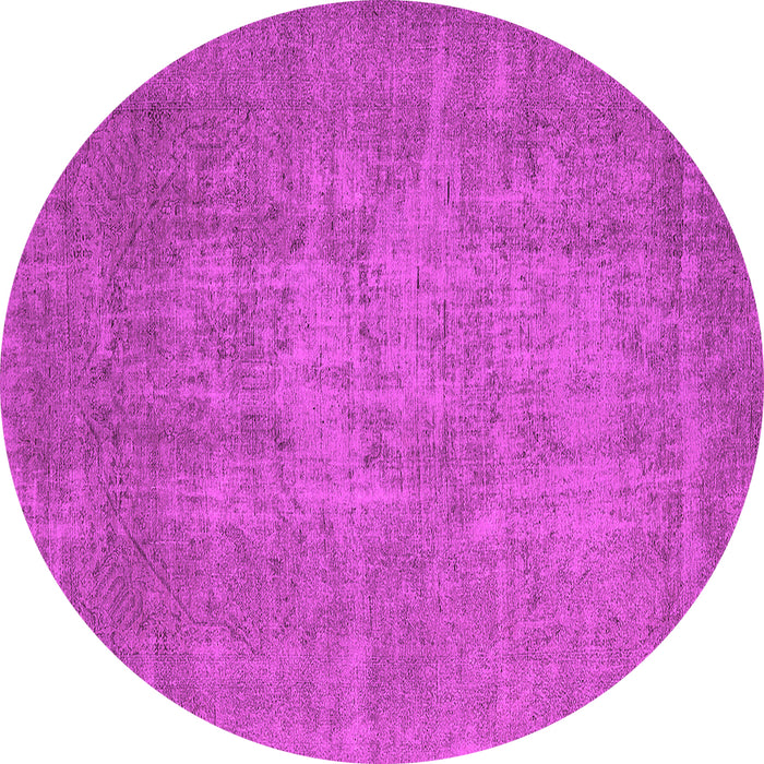 Round Oriental Pink Industrial Rug, urb2205pnk