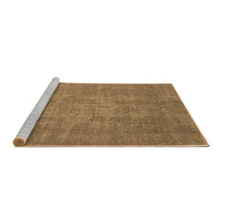 Sideview of Machine Washable Oriental Brown Industrial Rug, wshurb2205brn