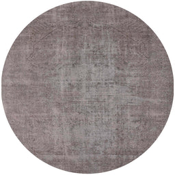 Round Machine Washable Industrial Modern Puce Purple Rug, wshurb2205