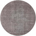 Round Machine Washable Industrial Modern Puce Purple Rug, wshurb2205