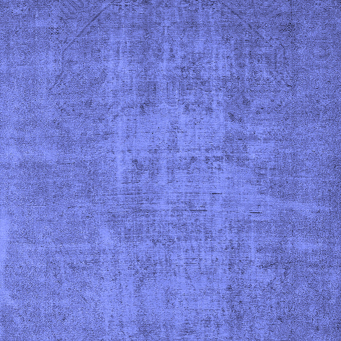 Machine Washable Oriental Blue Industrial Rug, wshurb2205blu