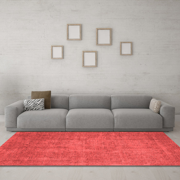 Industrial Red Washable Rugs