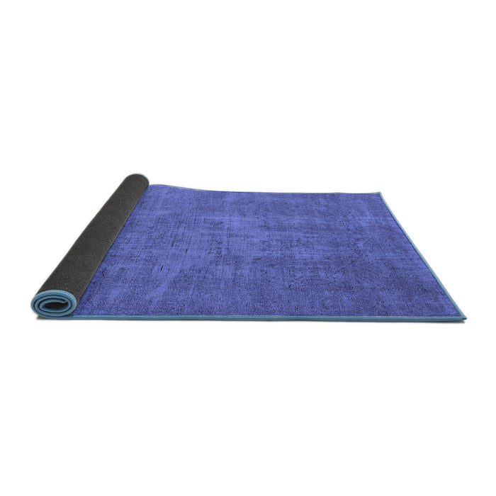 Sideview of Oriental Blue Industrial Rug, urb2205blu