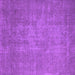 Square Machine Washable Oriental Purple Industrial Area Rugs, wshurb2205pur