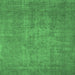 Square Machine Washable Oriental Emerald Green Industrial Area Rugs, wshurb2205emgrn