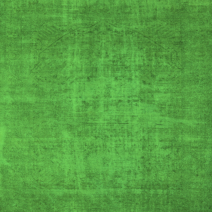 Square Oriental Green Industrial Rug, urb2205grn