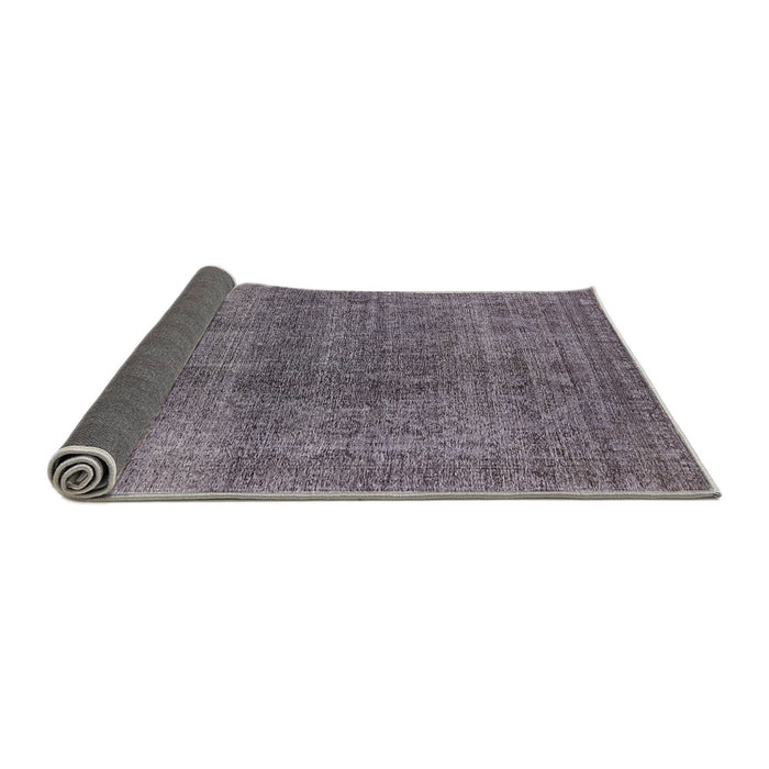 Sideview of Mid-Century Modern Carbon Gray Oriental Rug, urb2206