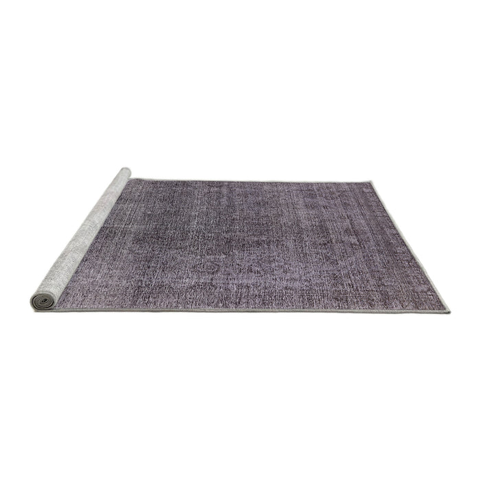 Sideview of Machine Washable Industrial Modern Carbon Gray Rug, wshurb2206