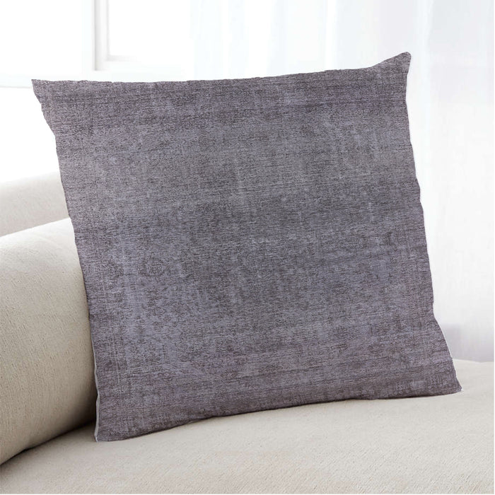 Lifestyle Image of Mid-Century Modern Urban Square Carbon Gray Throw Pillow, 18 inch by 18 inch, pwurb2206