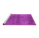 Sideview of Machine Washable Oriental Pink Industrial Rug, wshurb2206pnk