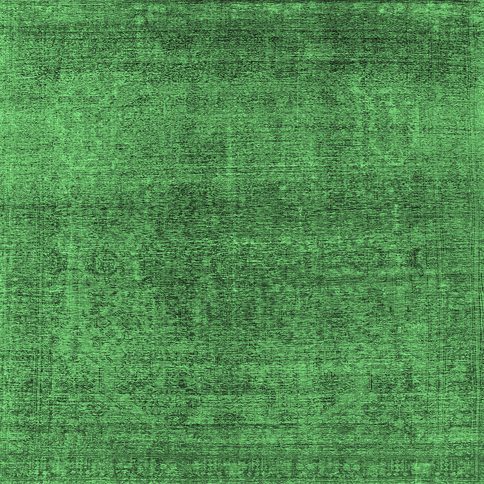 Square Oriental Emerald Green Industrial Rug, urb2206emgrn