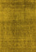 Machine Washable Oriental Yellow Industrial Rug, wshurb2206yw
