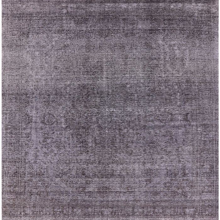 Square Mid-Century Modern Carbon Gray Oriental Rug, urb2206