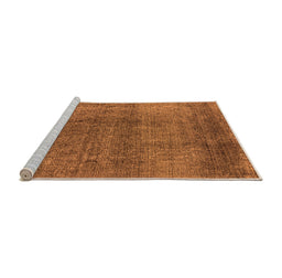 Sideview of Machine Washable Oriental Orange Industrial Area Rugs, wshurb2206org