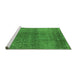 Sideview of Machine Washable Oriental Green Industrial Area Rugs, wshurb2206grn
