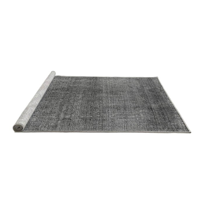 Sideview of Machine Washable Oriental Gray Industrial Rug, wshurb2206gry