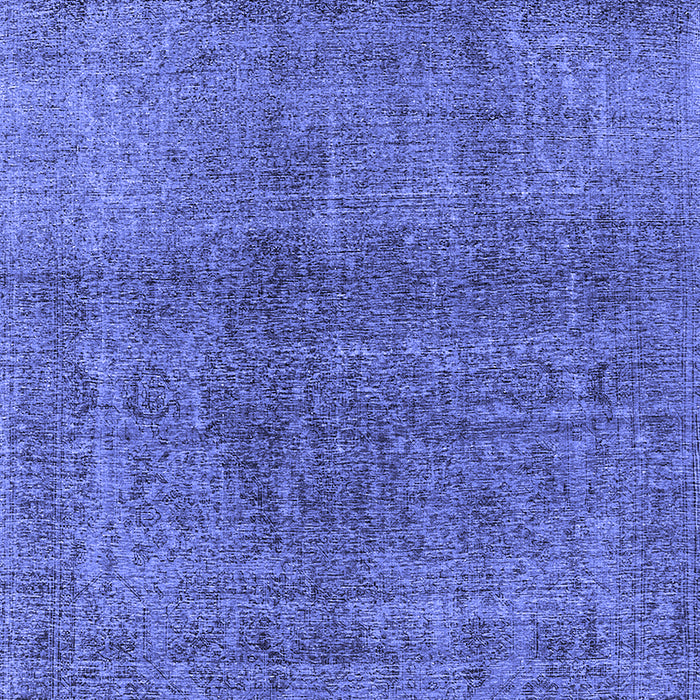 Machine Washable Oriental Blue Industrial Rug, wshurb2206blu