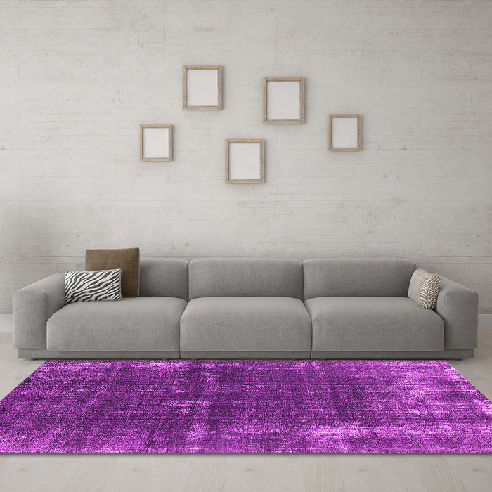 Machine Washable Oriental Pink Industrial Rug in a Living Room, wshurb2207pnk
