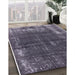 Mid-Century Modern Plum Purple Oriental Rug in Family Room, urb2207