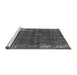 Sideview of Machine Washable Oriental Gray Industrial Rug, wshurb2207gry