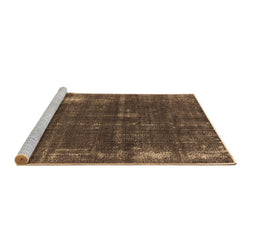 Sideview of Machine Washable Oriental Brown Industrial Rug, wshurb2207brn