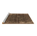 Sideview of Machine Washable Oriental Brown Industrial Rug, wshurb2207brn