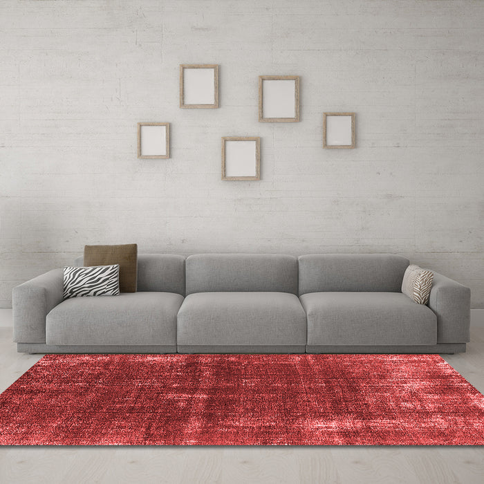 Industrial Red Washable Rugs