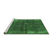 Sideview of Machine Washable Oriental Emerald Green Industrial Area Rugs, wshurb2207emgrn