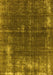 Machine Washable Oriental Yellow Industrial Rug, wshurb2207yw