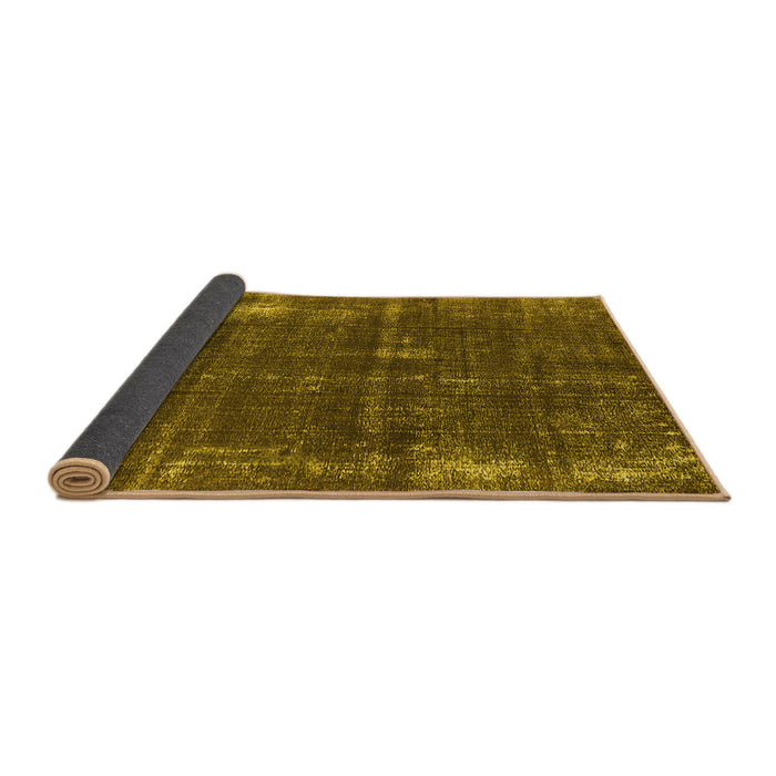 Sideview of Oriental Yellow Industrial Rug, urb2207yw