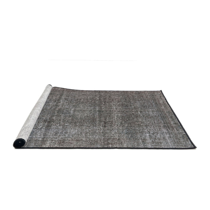 Sideview of Machine Washable Industrial Modern Gray Rug, wshurb2208