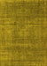 Machine Washable Oriental Yellow Industrial Rug, wshurb2208yw