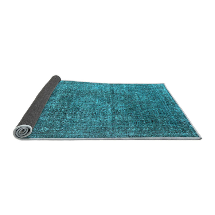 Sideview of Oriental Light Blue Industrial Rug, urb2208lblu
