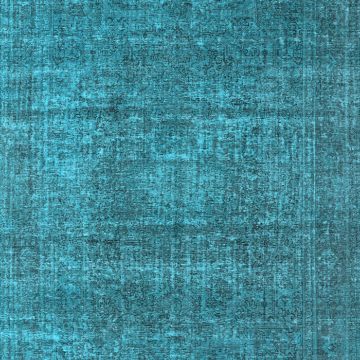 Machine Washable Oriental Light Blue Industrial Rug, wshurb2208lblu