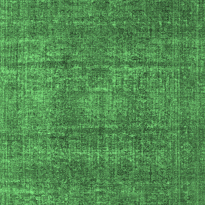 Machine Washable Oriental Emerald Green Industrial Area Rugs, wshurb2208emgrn
