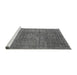 Sideview of Machine Washable Oriental Gray Industrial Rug, wshurb2208gry