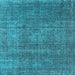 Square Oriental Light Blue Industrial Rug, urb2208lblu