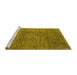 Sideview of Machine Washable Oriental Yellow Industrial Rug, wshurb2208yw