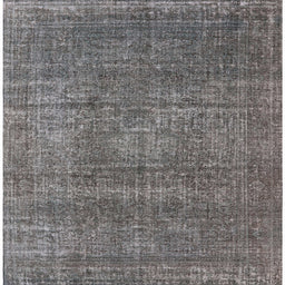 Square Machine Washable Industrial Modern Gray Rug, wshurb2208
