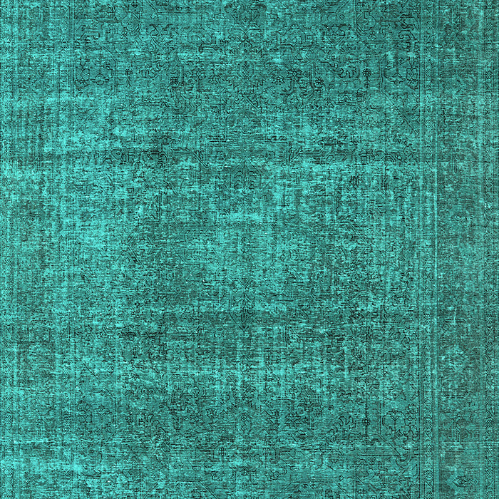 Machine Washable Oriental Turquoise Industrial Area Rugs, wshurb2208turq